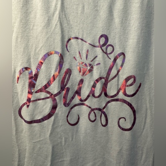 Bride white tank top pink design in a size medium - Picture 2 of 4
